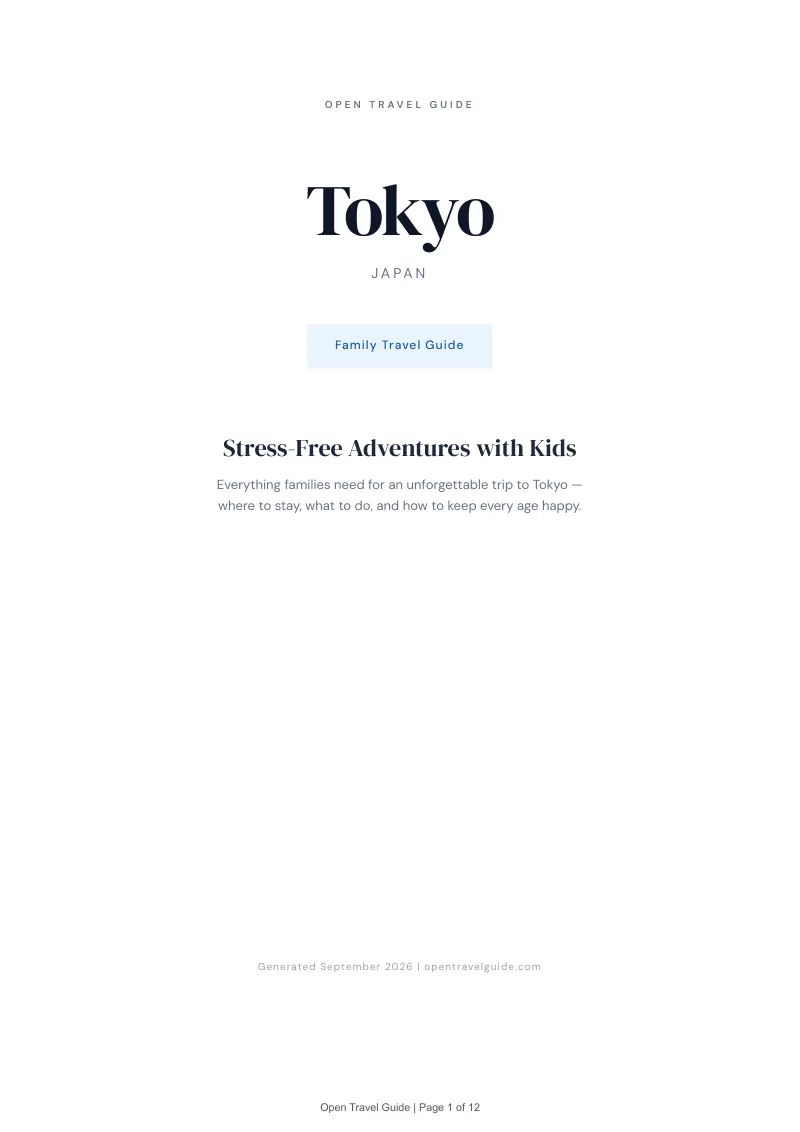 Tokyo Complete Travel Bundle: Family guide · Cover