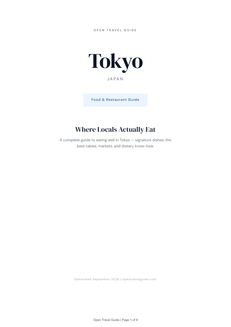 Tokyo Complete Travel Bundle: Food guide · Cover