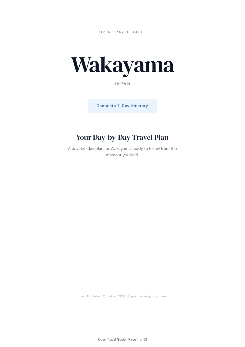Wakayama 7-Day Itinerary: Cover