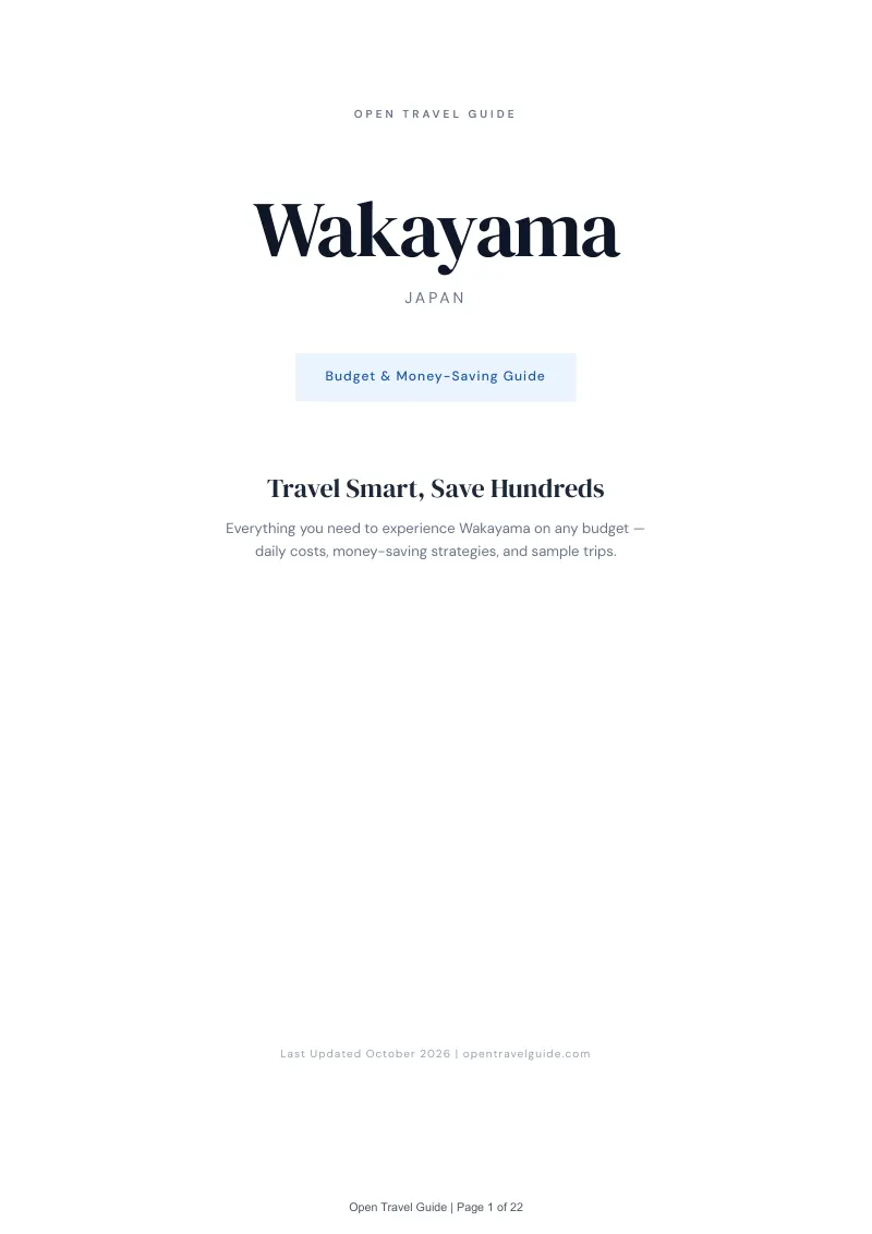 Wakayama Budget & Money-Saving Guide: Cover