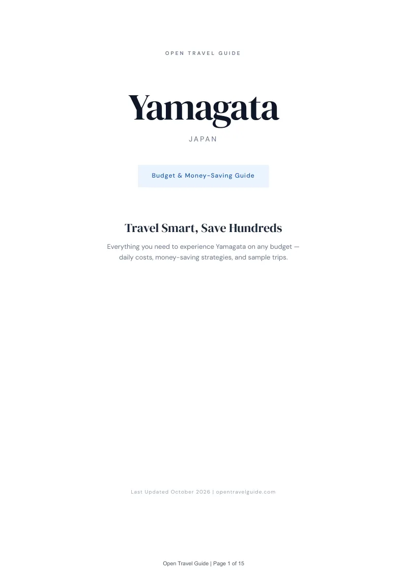 Yamagata Budget & Money-Saving Guide: Cover