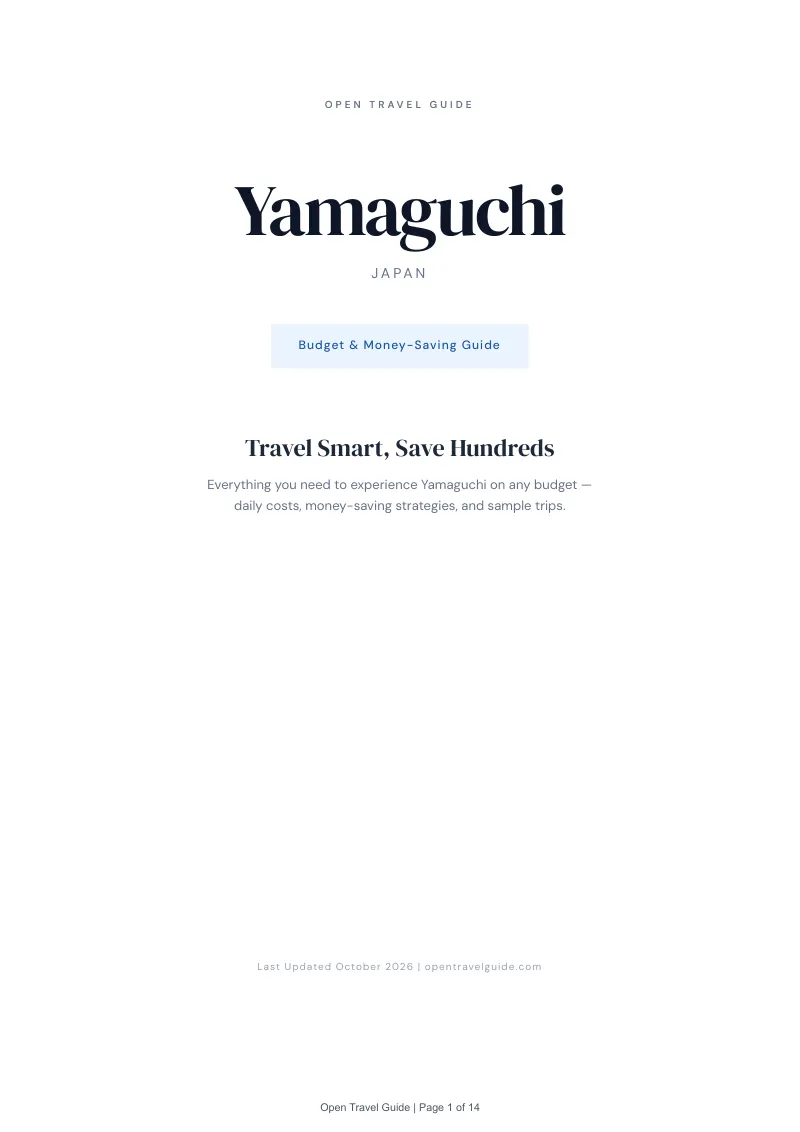 Yamaguchi Budget & Money-Saving Guide: Cover