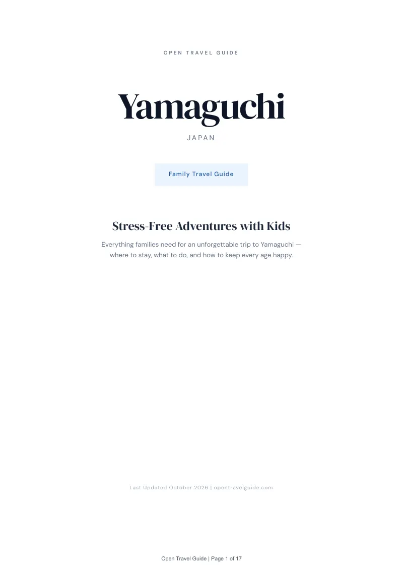 Yamaguchi Family Travel Guide: Cover