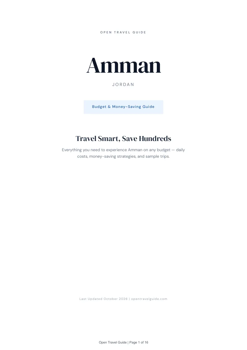 Amman Budget & Money-Saving Guide: Cover