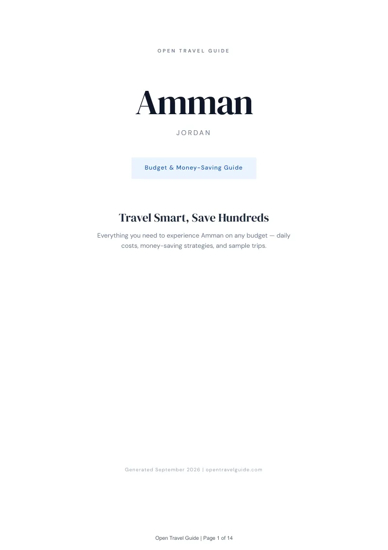 Amman Complete Travel Bundle: Budget guide · Cover
