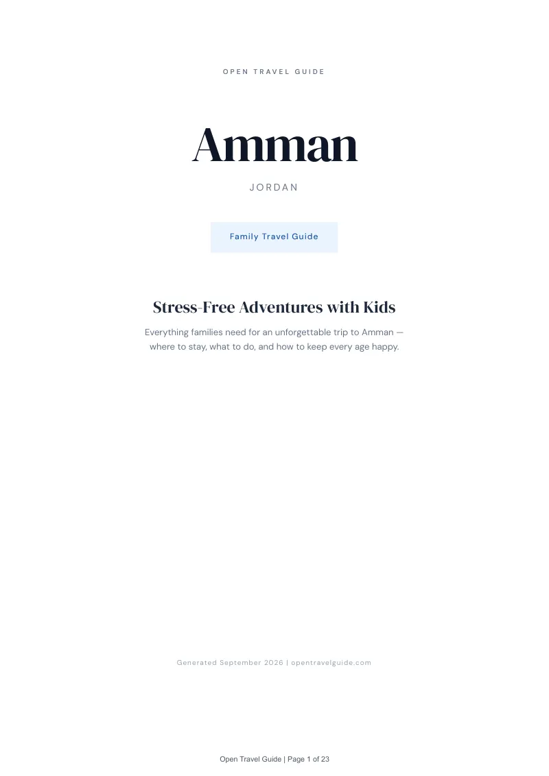 Amman Complete Travel Bundle: Family guide · Cover