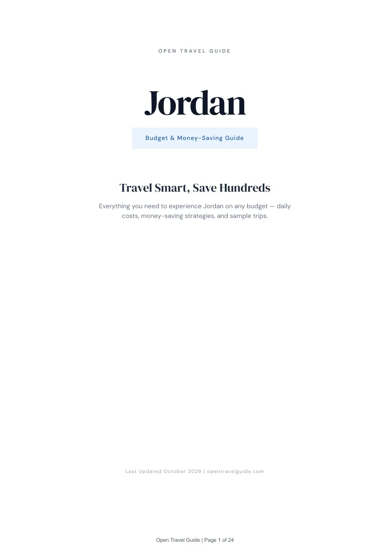 Jordan Budget & Money-Saving Guide: Cover