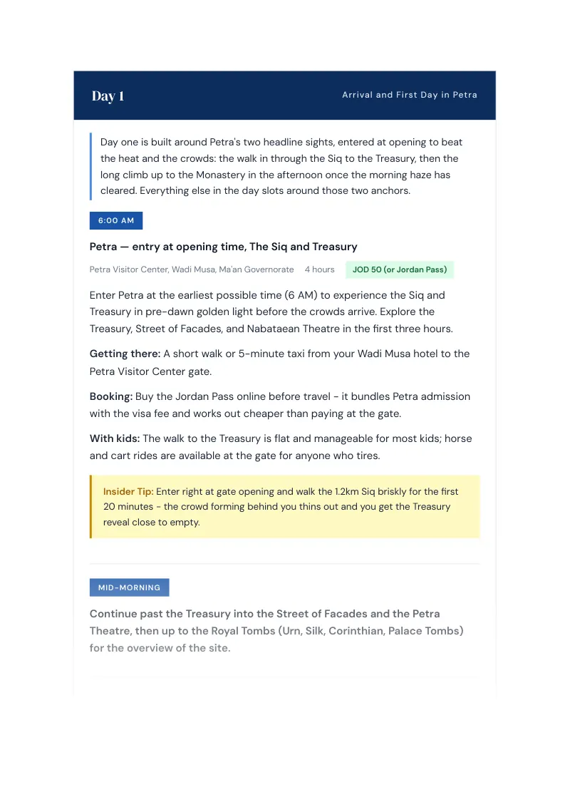 Maan Complete Travel Bundle: 3-day itinerary · Day 1