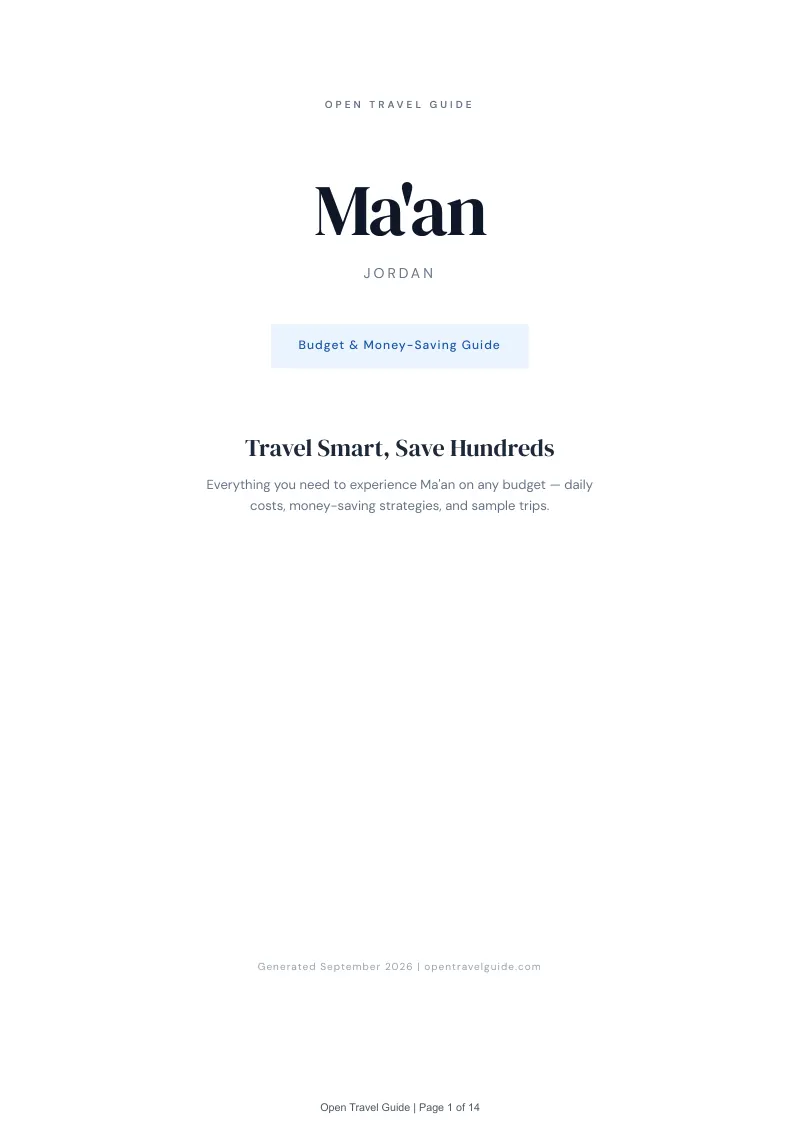 Maan Complete Travel Bundle: Budget guide · Cover