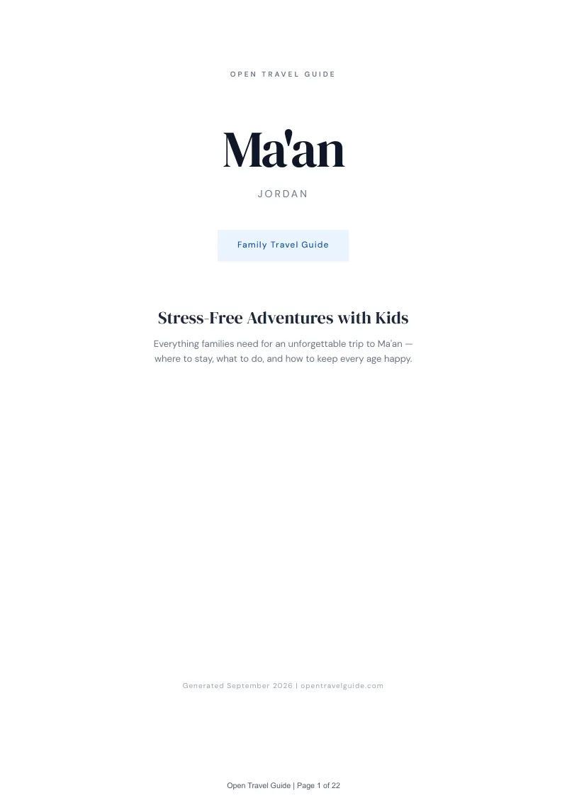 Maan Complete Travel Bundle: Family guide · Cover