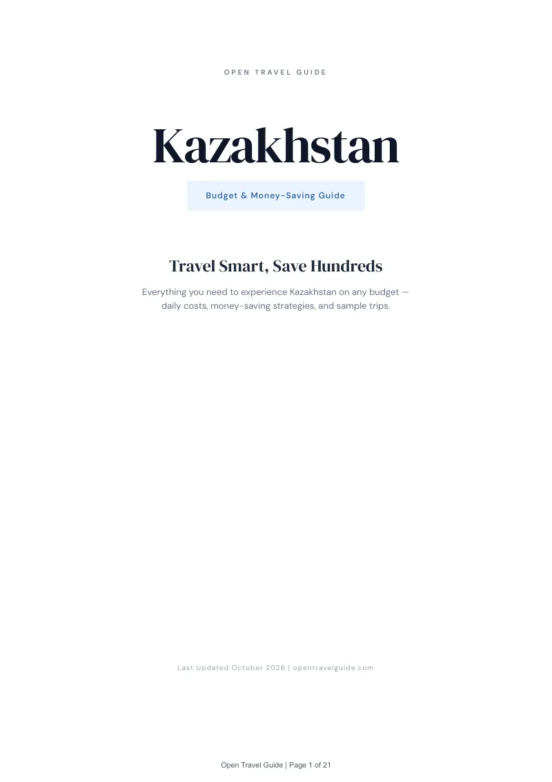 Kazakhstan Budget & Money-Saving Guide: Cover