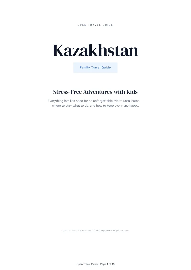 Kazakhstan Family Travel Guide: Cover