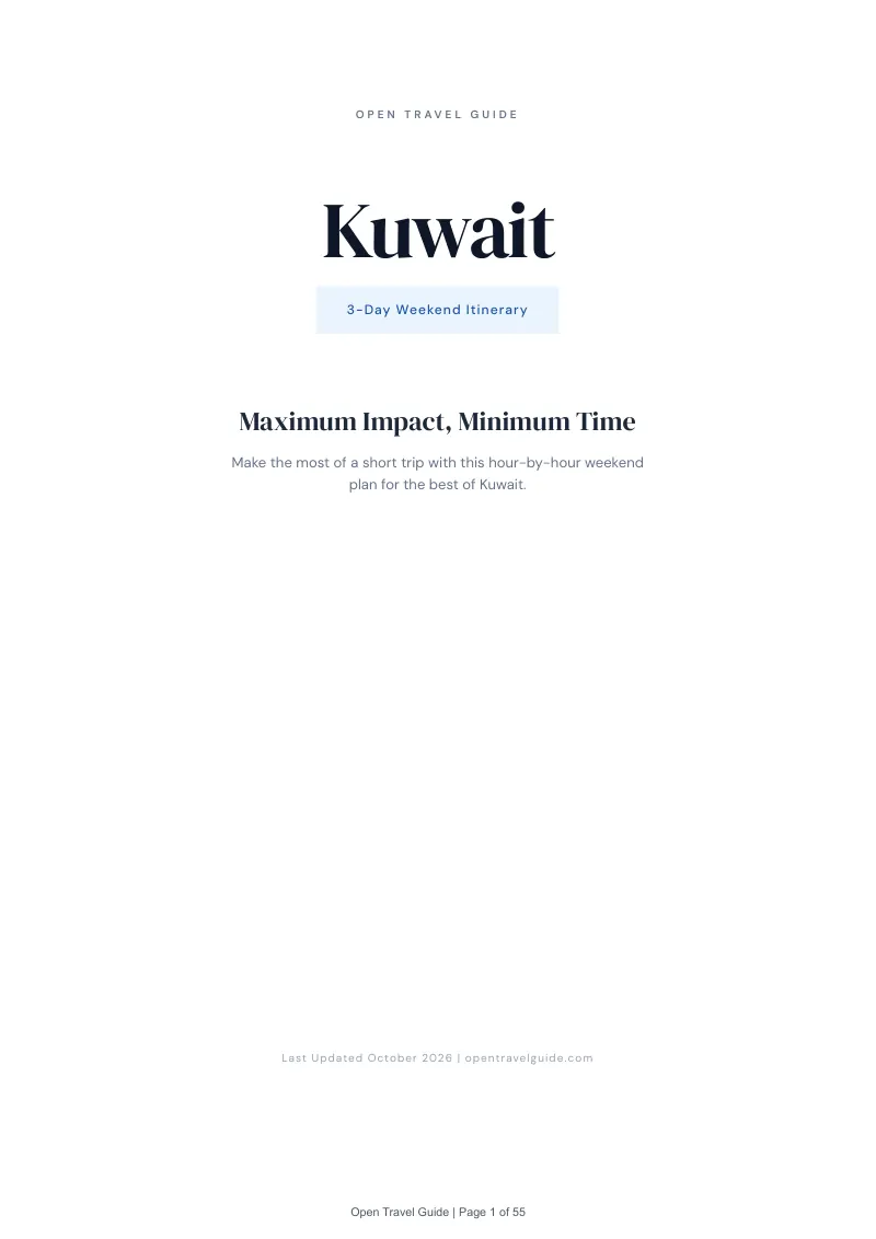 Kuwait 3-Day Weekend Itinerary: Cover