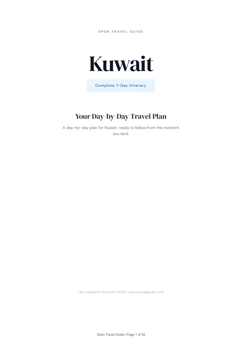 Kuwait 7-Day Itinerary: Cover