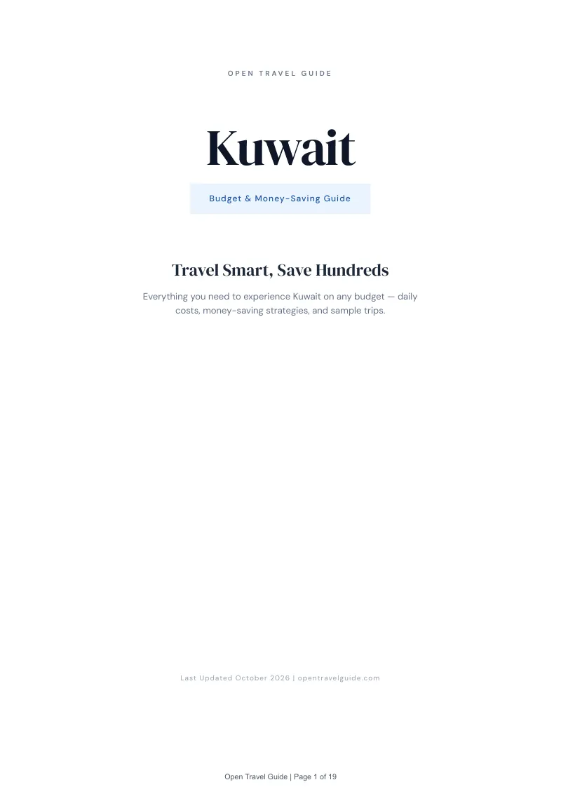 Kuwait Budget & Money-Saving Guide: Cover