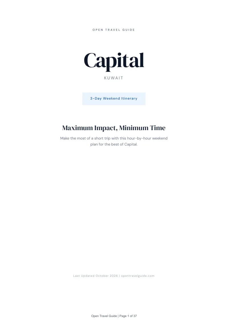 Capital 3-Day Weekend Itinerary: Cover