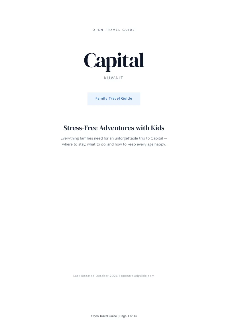 Capital Family Travel Guide: Cover