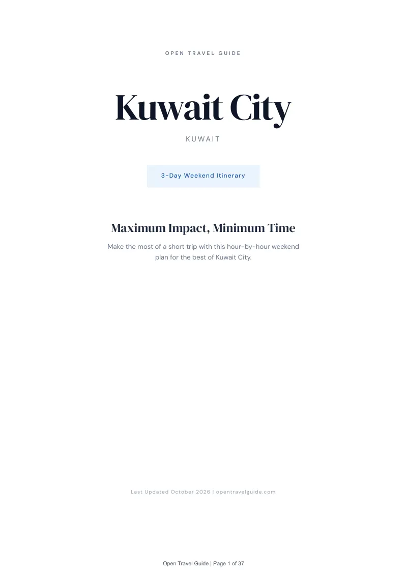 Kuwait City 3-Day Weekend Itinerary: Cover