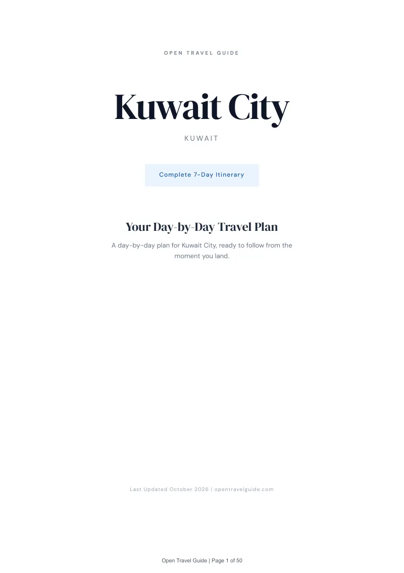 Kuwait City 7-Day Itinerary: Cover