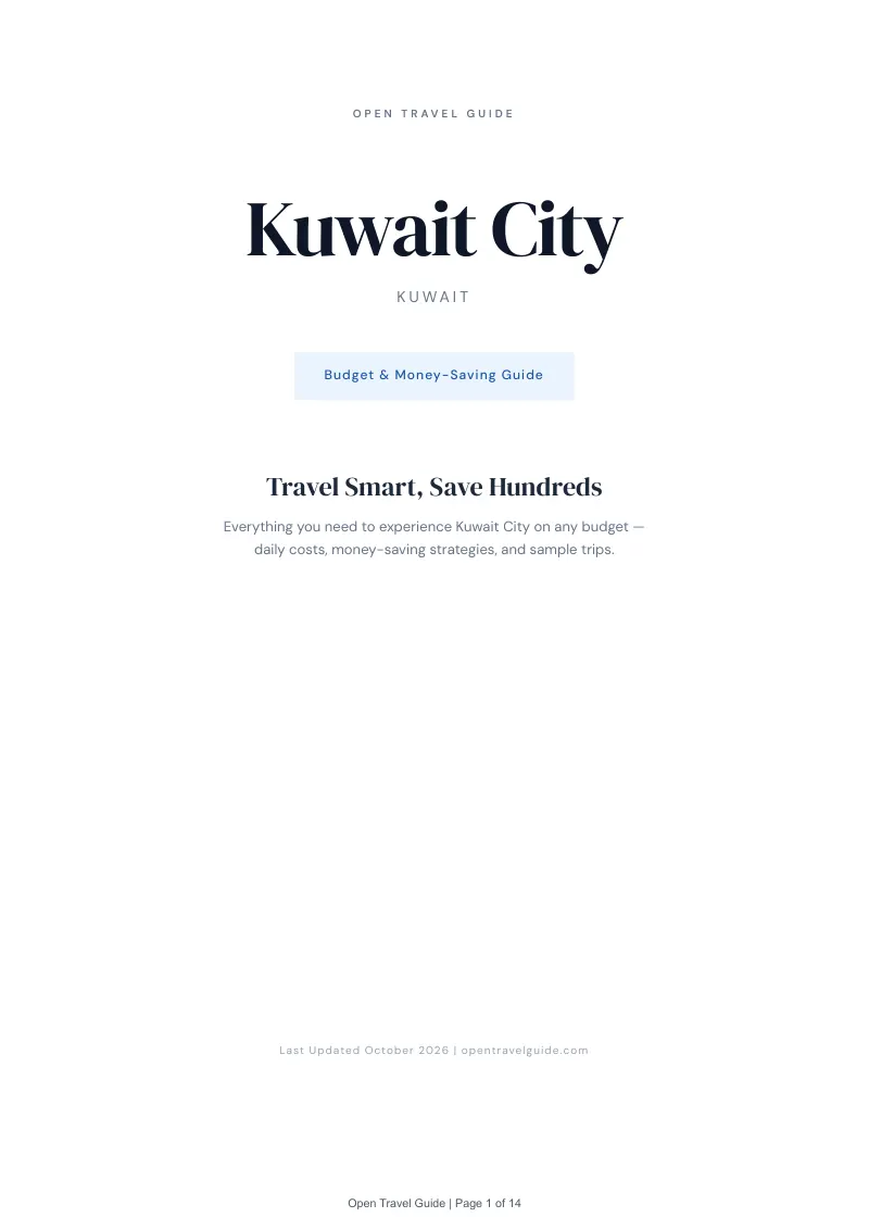 Kuwait City Budget & Money-Saving Guide: Cover
