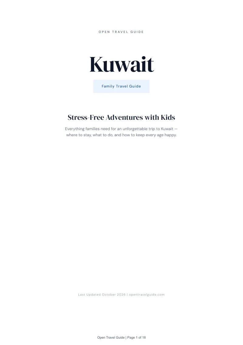 Kuwait Family Travel Guide: Cover