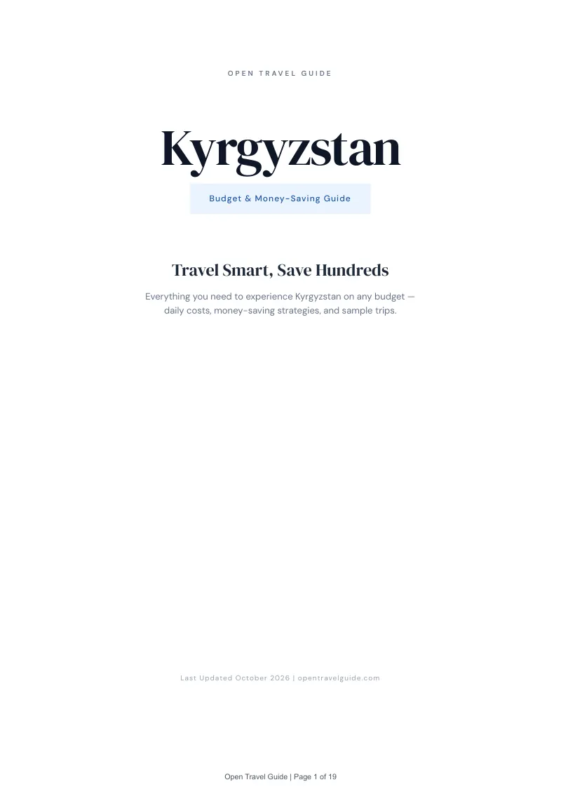 Kyrgyzstan Budget & Money-Saving Guide: Cover