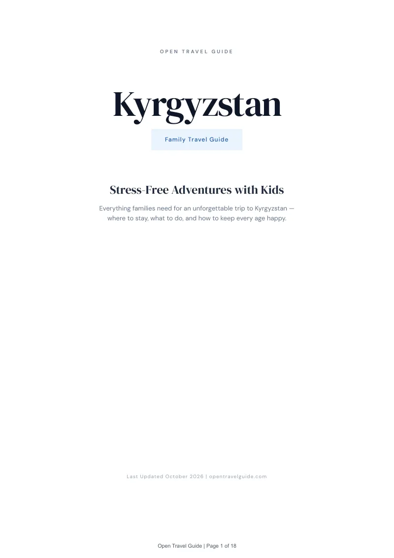Kyrgyzstan Family Travel Guide: Cover