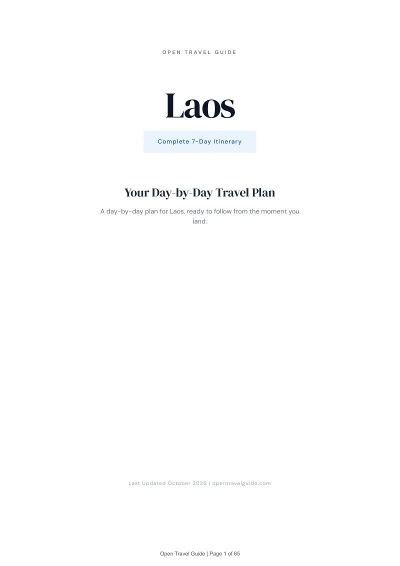 Laos 7-Day Itinerary: Cover