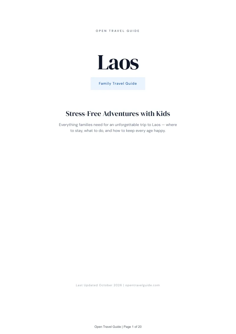 Laos Family Travel Guide: Cover
