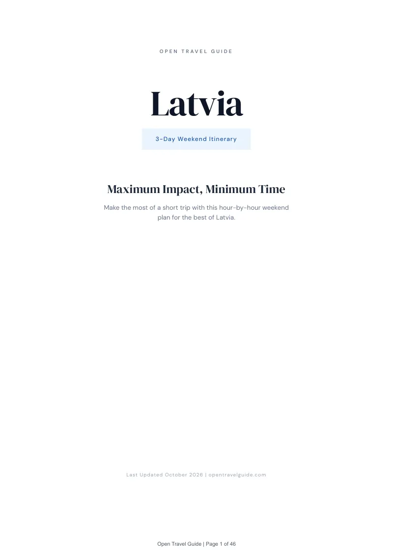 Latvia 3-Day Weekend Itinerary: Cover