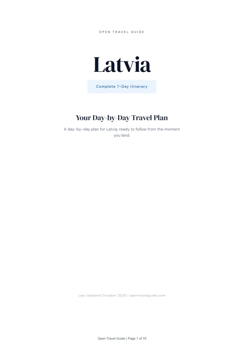 Latvia 7-Day Itinerary: Cover