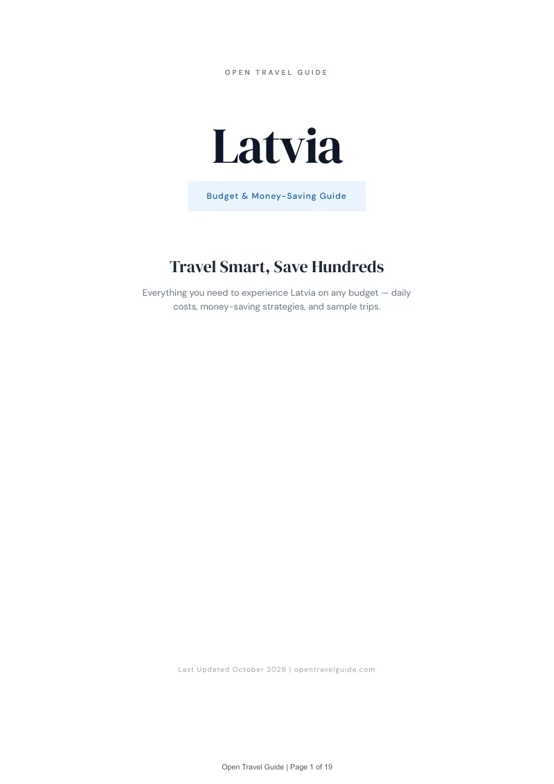 Latvia Budget & Money-Saving Guide: Cover