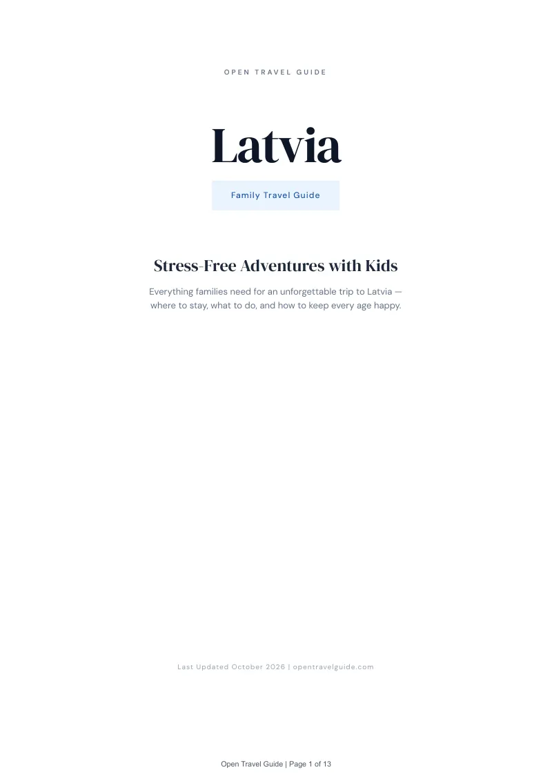 Latvia Family Travel Guide: Cover
