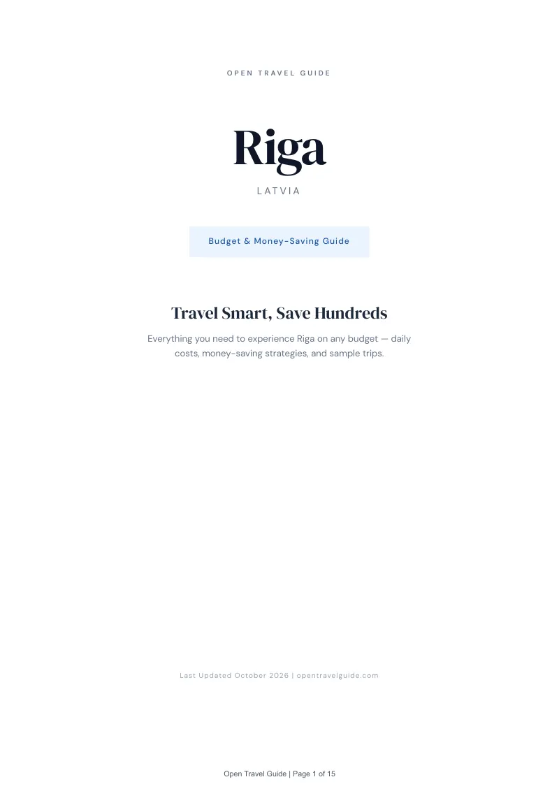Riga Budget & Money-Saving Guide: Cover