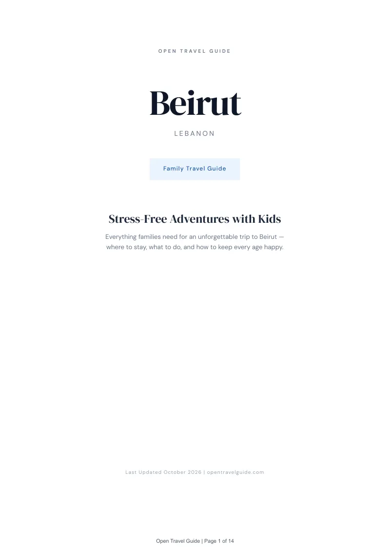 Beirut Family Travel Guide: Cover