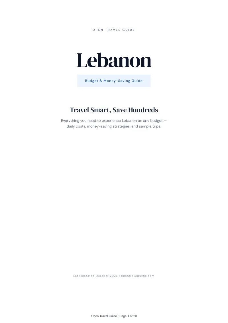 Lebanon Budget & Money-Saving Guide: Cover