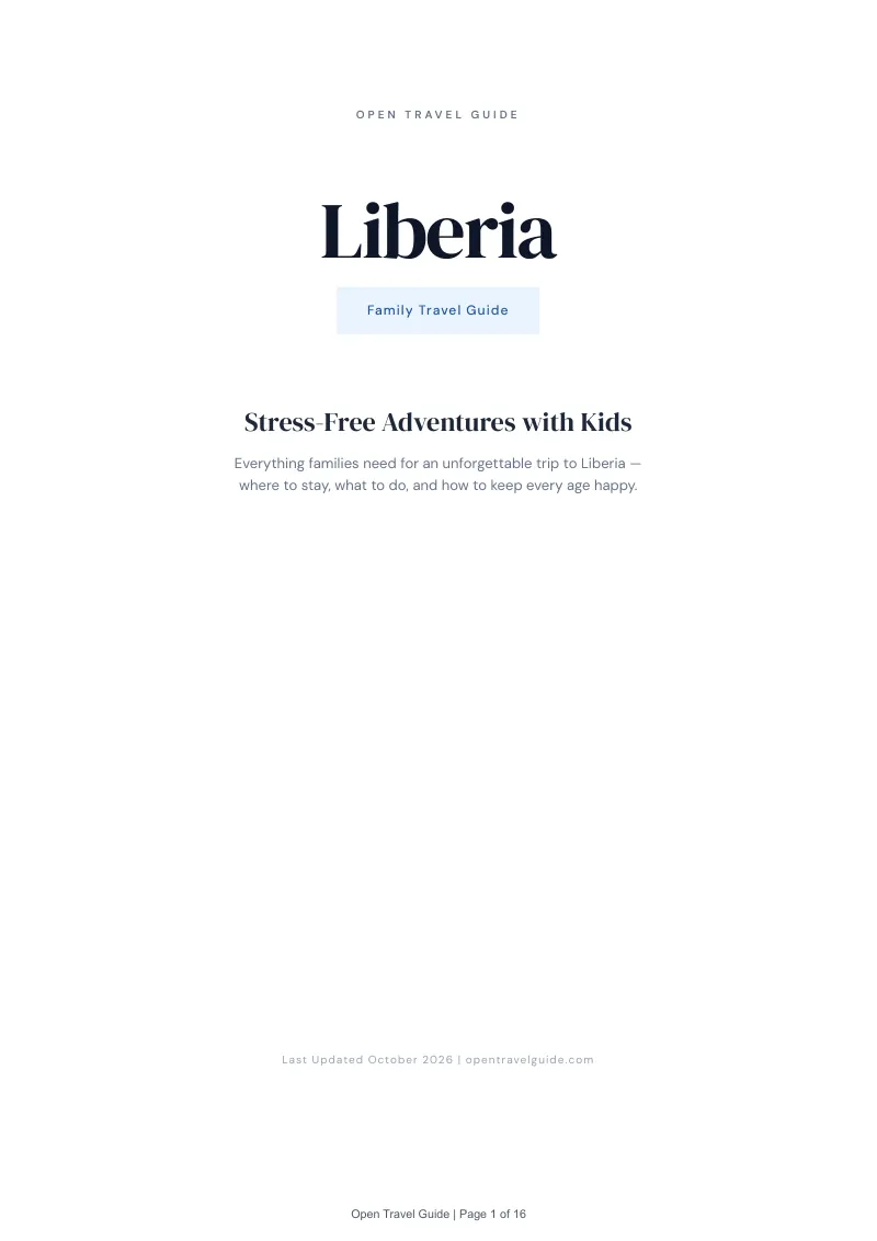 Liberia Family Travel Guide: Cover