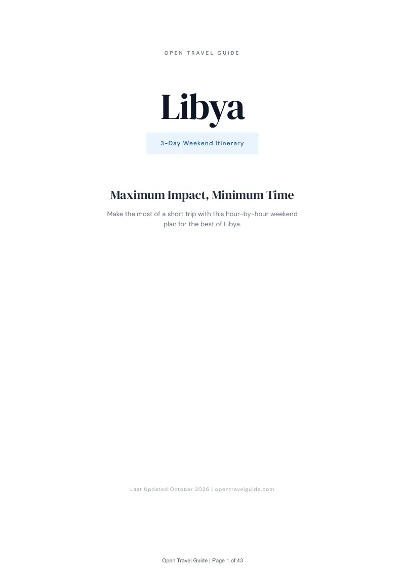 Libya 3-Day Weekend Itinerary: Cover
