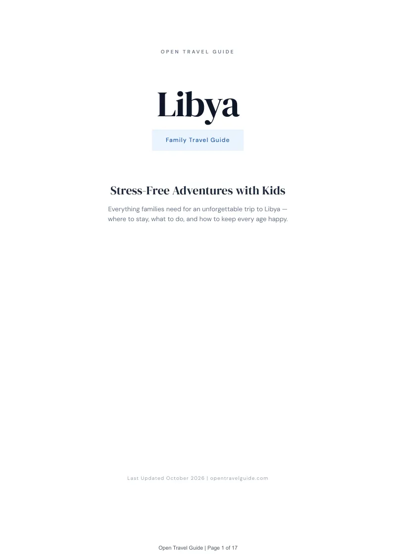 Libya Family Travel Guide: Cover
