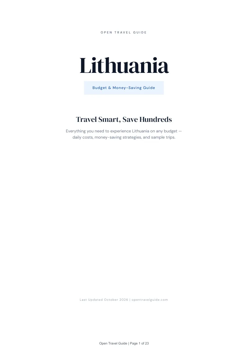 Lithuania Budget & Money-Saving Guide: Cover