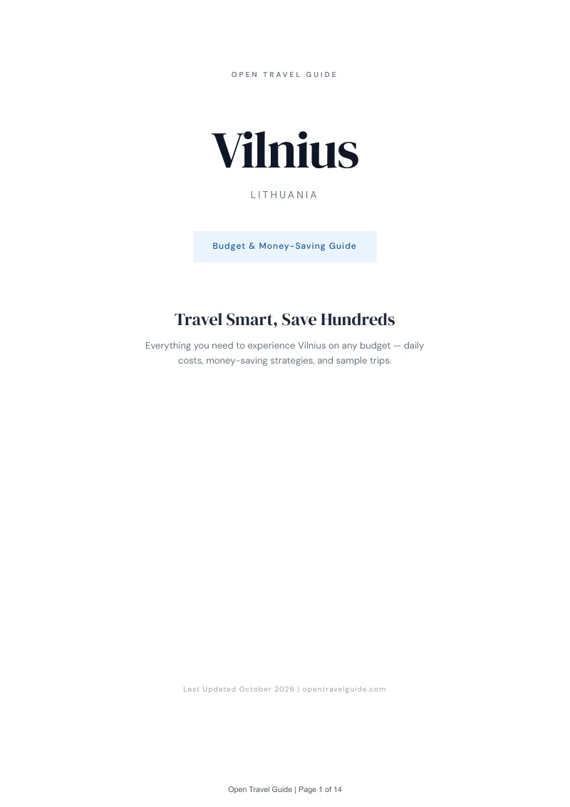 Vilnius Budget & Money-Saving Guide: Cover