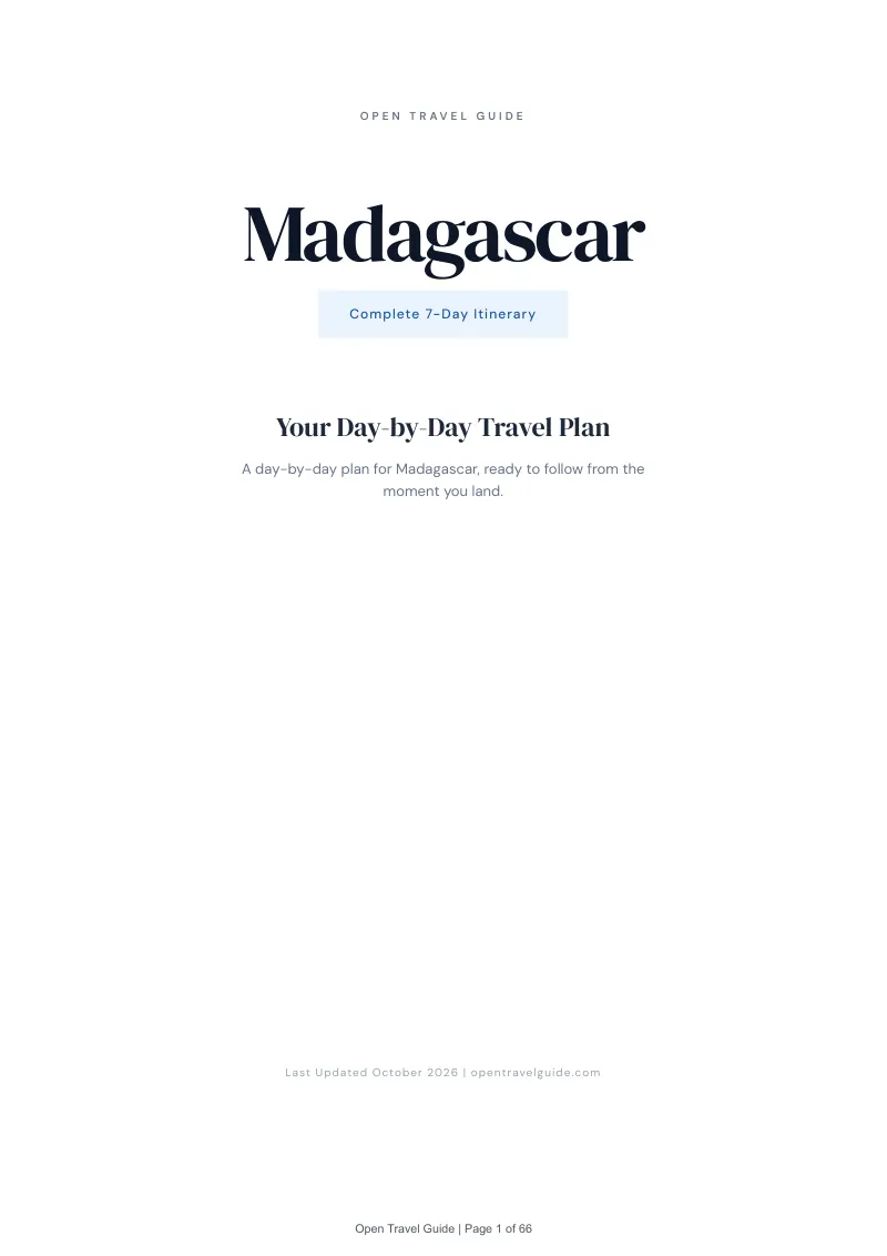 Madagascar 7-Day Itinerary: Cover