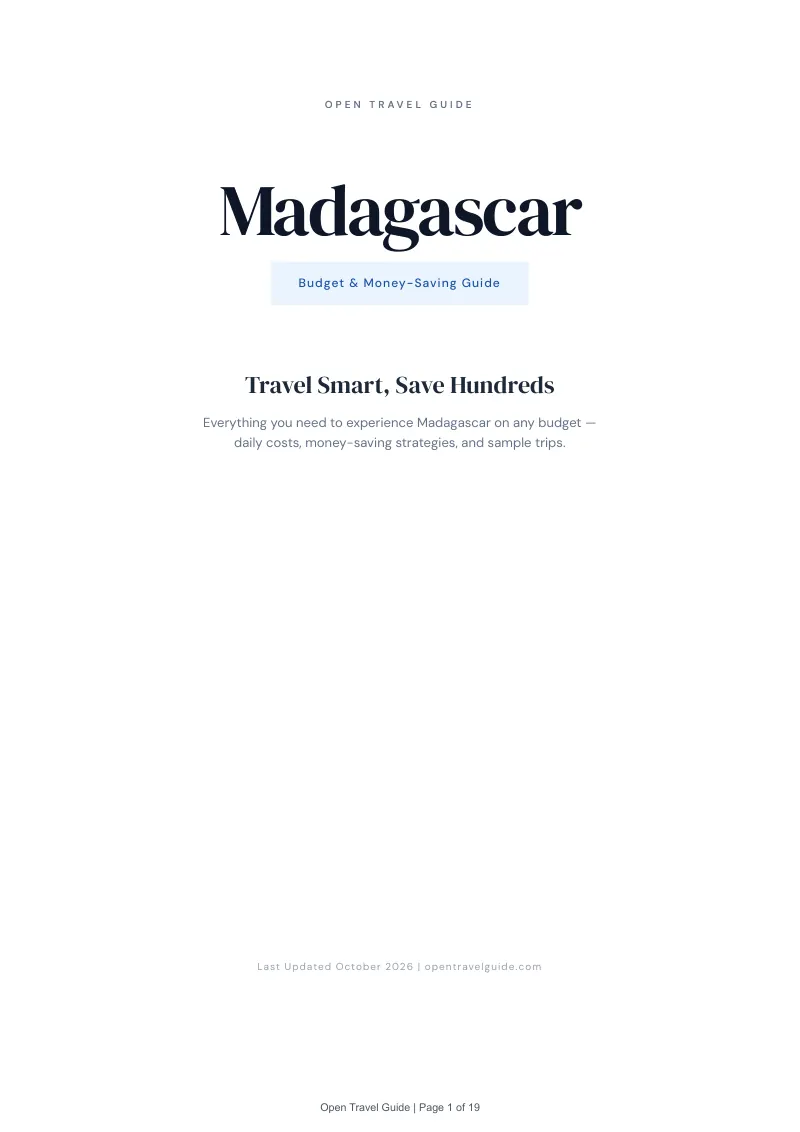 Madagascar Budget & Money-Saving Guide: Cover