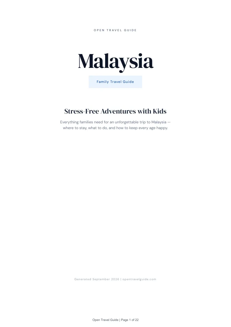 Malaysia Complete Travel Bundle: Family guide · Cover