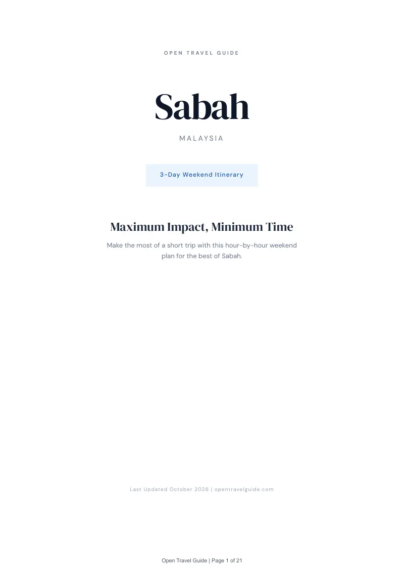 Sabah 3-Day Weekend Itinerary: Cover