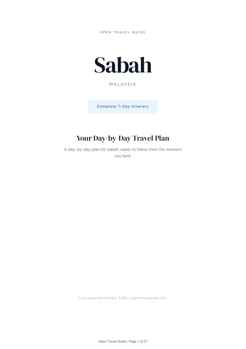 Sabah 7-Day Itinerary: Cover