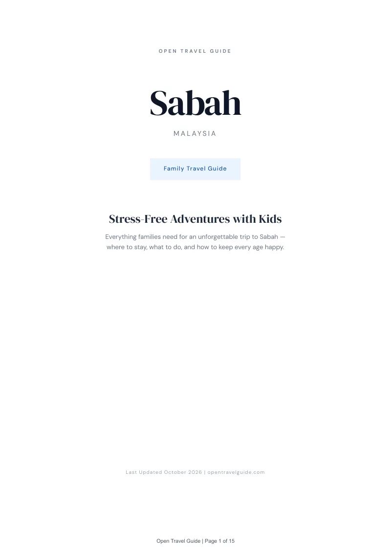 Sabah Family Travel Guide: Cover