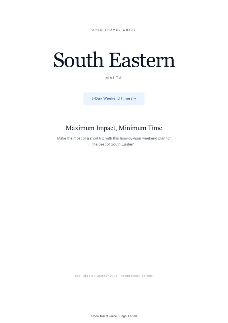 South Eastern 3-Day Weekend Itinerary: Cover
