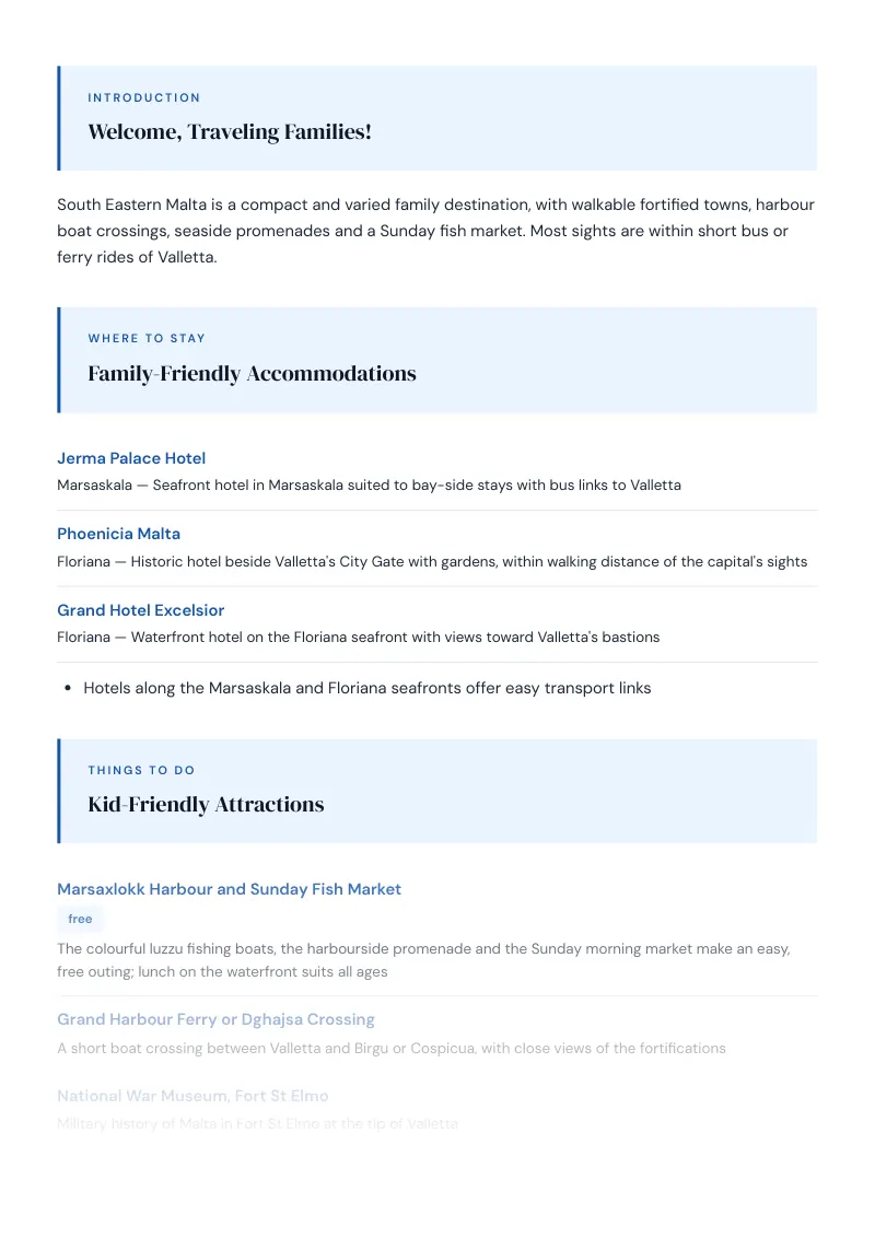 South Eastern Complete Travel Bundle: Family guide · Kid-Friendly Attractions