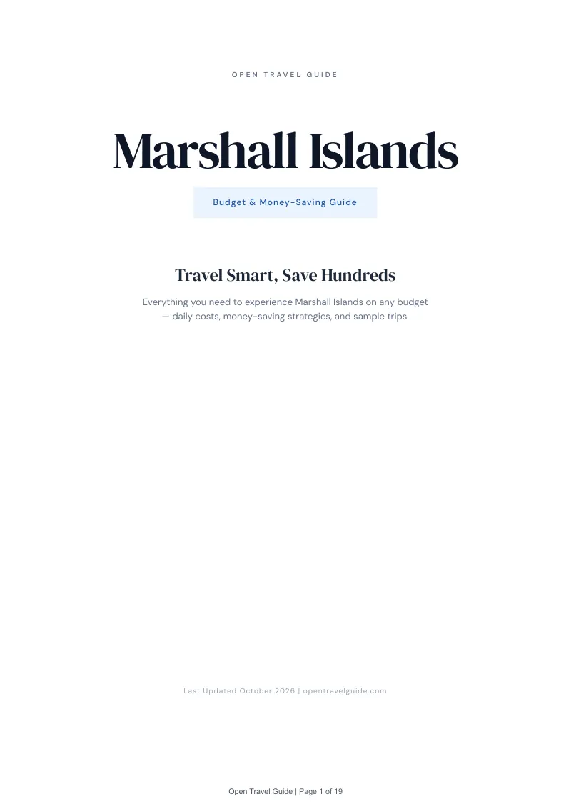Marshall Islands Budget & Money-Saving Guide: Cover